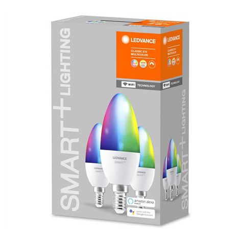 Ledvance SMART+ WiFi Classic Candle RGBW Multicolour 40 5W 2700-6500K E14, 3pcs pack Ledvance | SMART+ WiFi Candle RGBW Multicol - 2